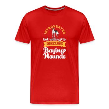Arboriculture Walker Coonhound - T-shirt bio Premium Homme - rouge - Devant - Damien (186cm)