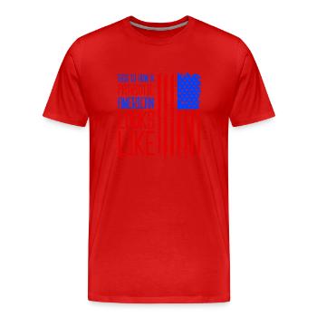 So Sieht Ein Patriotischer Amerikaner Aus USA - Männer Premium Bio T-Shirt - Rot - Vorne - Damien (186cm)