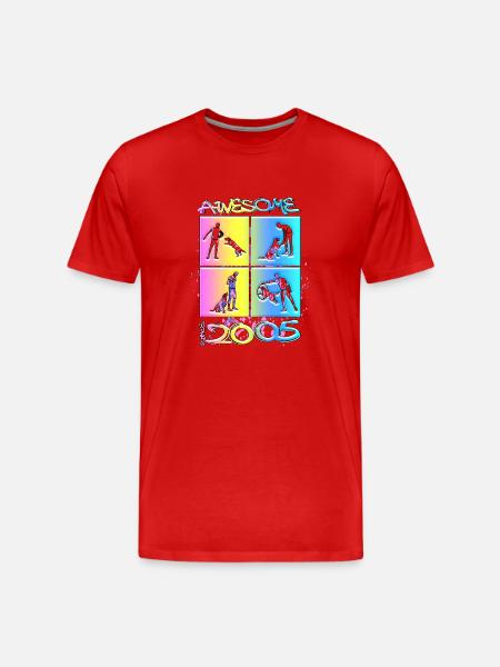 Awesome since 2005. Agility, Hundetraining - Men's Premium Organic T-Shirt - red