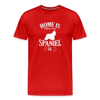 Home is where my Spaniel is Cockerspaniel Hund - Männer Premium Bio T-Shirt - Rot - Vorne - Damien (186cm)
