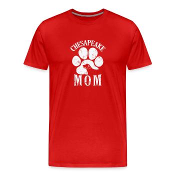 Chesapeake Mom Chesapeake Bay Retriever Dog - Men's Premium Organic T-Shirt - red - Front - Damien (186cm)