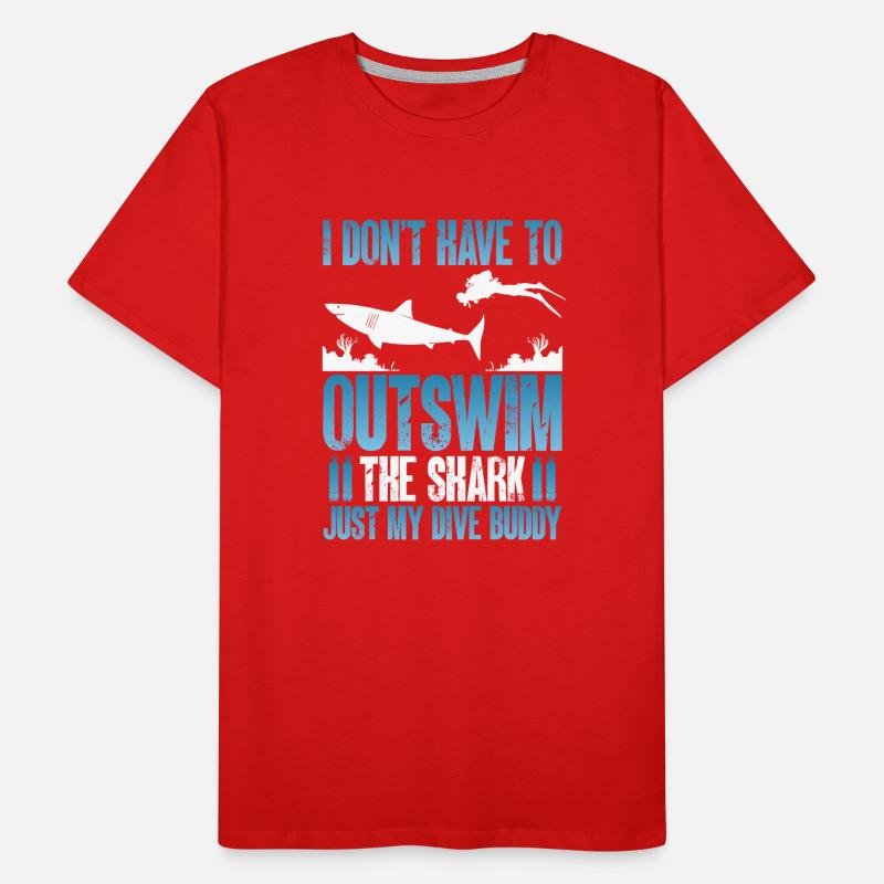 Le requin est mon compagnon de plongée T-shirt bio Premium Homme