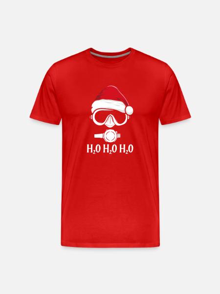 Divers at Santa Claus - Men's Premium Organic T-Shirt - red