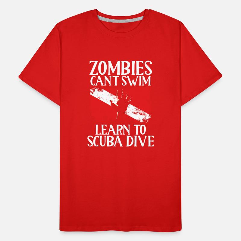Zombies cannot learn to swim, Men's Premium Organic T-Shirt