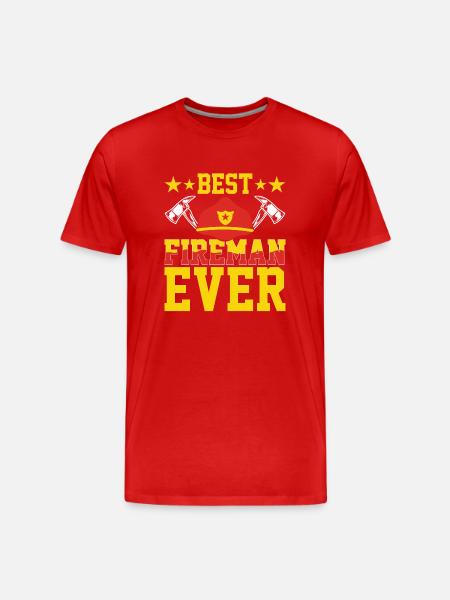 Best Firefighter Ever - Firefighter - Men's Premium Organic T-Shirt - red