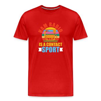 Amateur radio operator Amateur radio signal - Men's Premium Organic T-Shirt - red - Front - Damien (186cm)