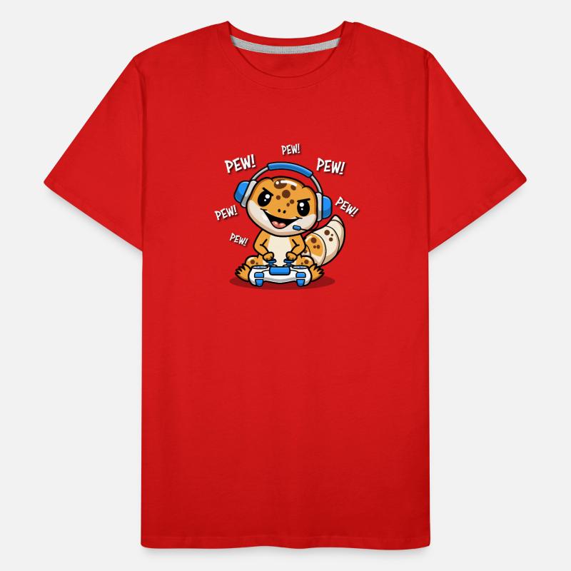 Gecko léopard T-shirt bio Premium Homme
