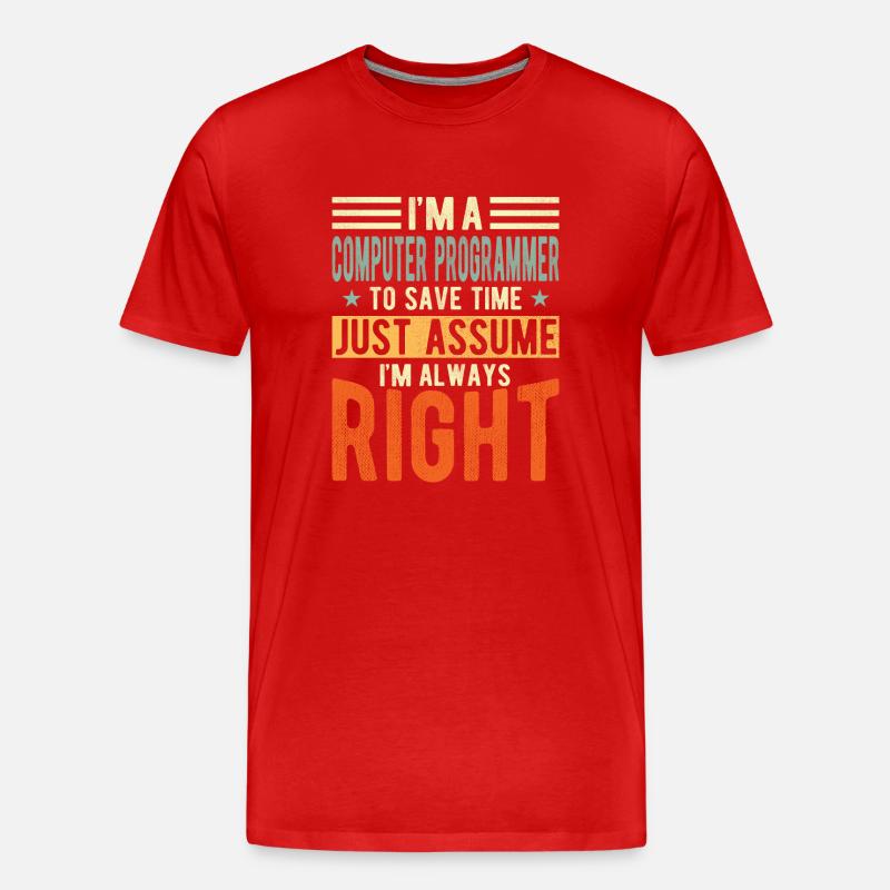 Computer programmer - Men's Premium Organic T-Shirt - red