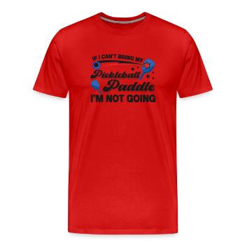 Pickleball si je ne peux pas apporter mon - T-shirt bio Premium Homme - rouge - Devant - Damien (186cm)