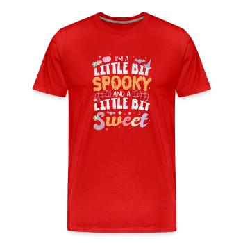 I M A Little Bit Spooky And A Little Bit Sweet - Männer Premium Bio T-Shirt - Rot - Vorne - Damien (186cm)