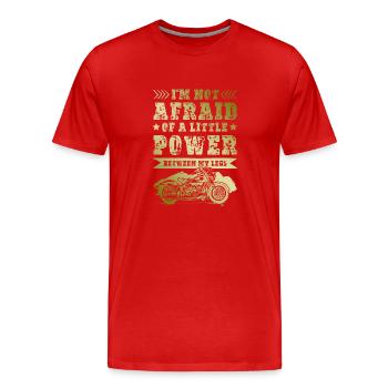 Puissance de la moto - T-shirt bio Premium Homme - rouge - Devant - Damien (186cm)