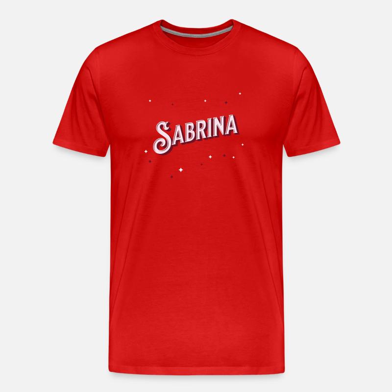 Sabrina's name personalized - Men's Premium Organic T-Shirt - red