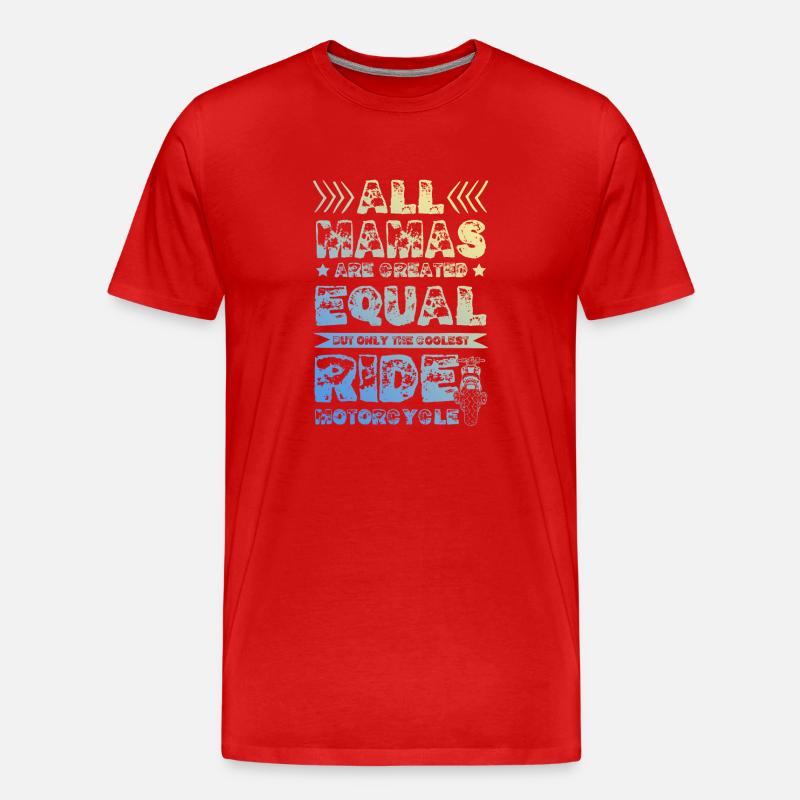Mama Motorrad - Männer Premium Bio T-Shirt - Rot