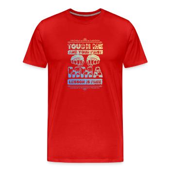 Mma Arts académiques mixtes - T-shirt bio Premium Homme - rouge - Devant - Damien (186cm)