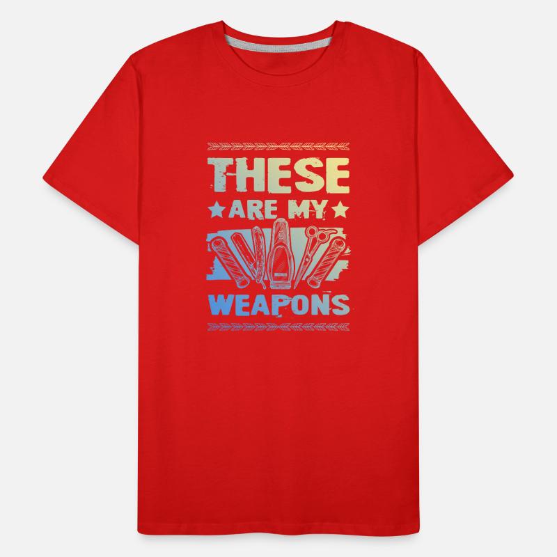 Barber weapons Männer Premium Bio T-Shirt