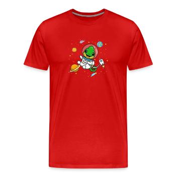 Caméléon - T-shirt bio Premium Homme - rouge - Devant - Damien (186cm)