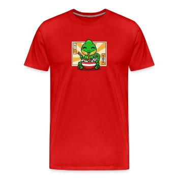 Caméléon - T-shirt bio Premium Homme - rouge - Devant - Damien (186cm)