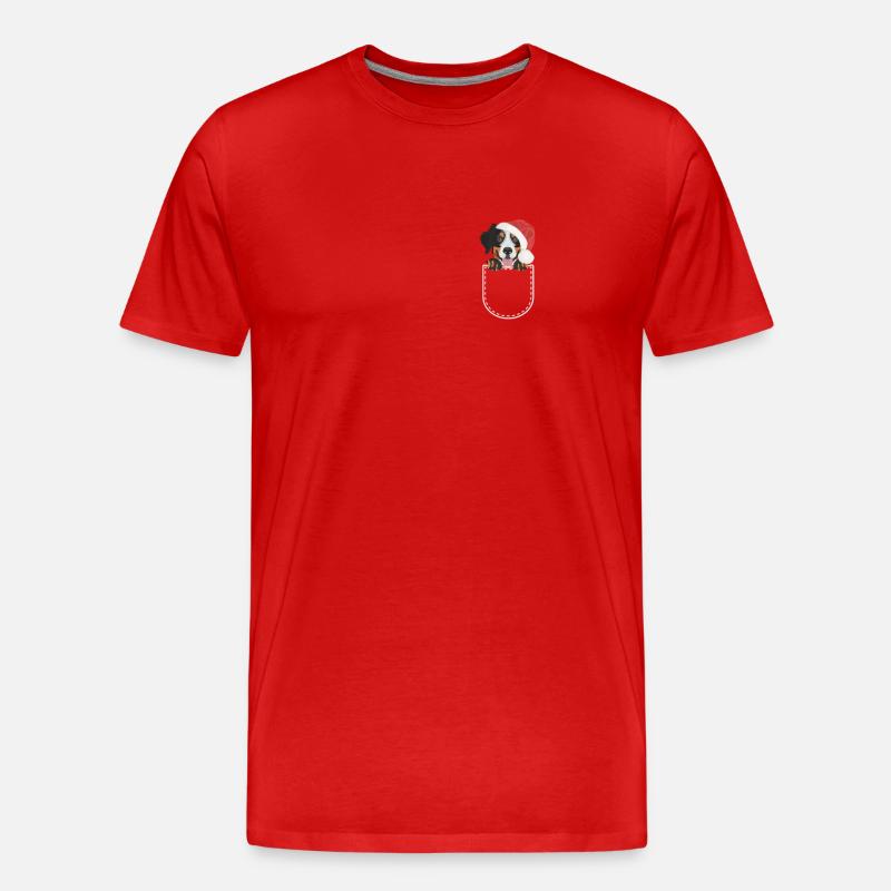 Bouvier Bernois Joyeux Noël - T-shirt bio Premium Homme - rouge