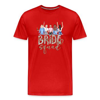 Bride bride wedding stag party bridesmaid party stag party - Men's Premium Organic T-Shirt - red - Front - Damien (186cm)
