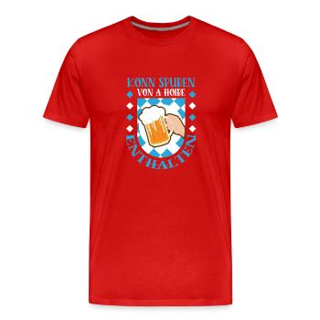 Konn traces de A Hoibe incluses - T-shirt bio Premium Homme - rouge - Devant - Damien (186cm)