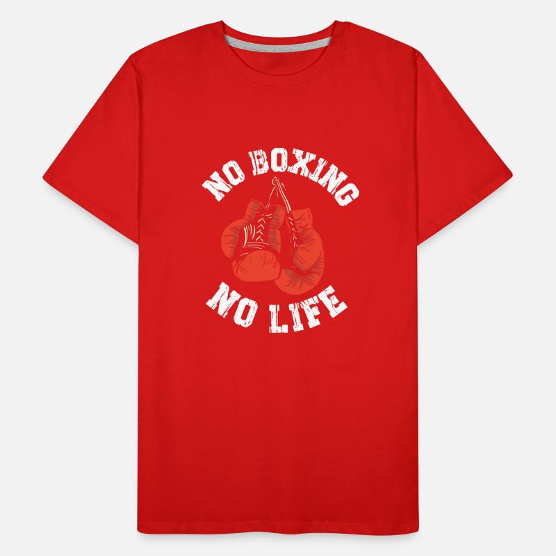 Pas de boxe Pas de gants de boxe de vie T-shirt bio Premium Homme