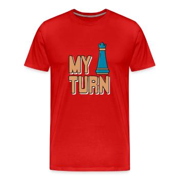 Chess - My turn - Men's Premium Organic T-Shirt - red - Front - Damien (186cm)