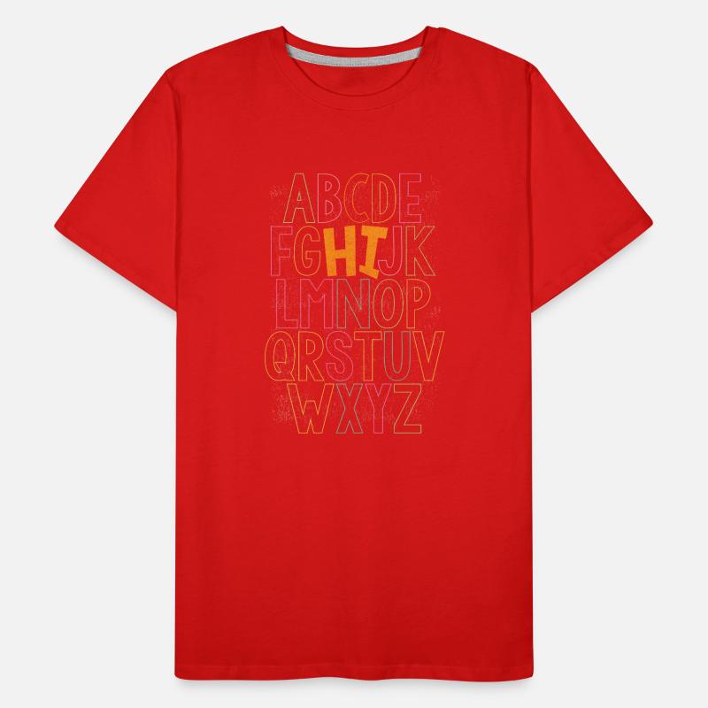 ABCs Hello Kindergarten Back to School Men's Premium Organic T-Shirt