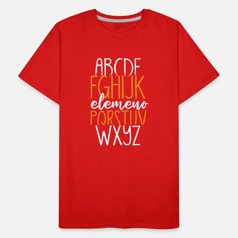 ABCs Hello Kindergarten Back to School Men's Premium Organic T-Shirt