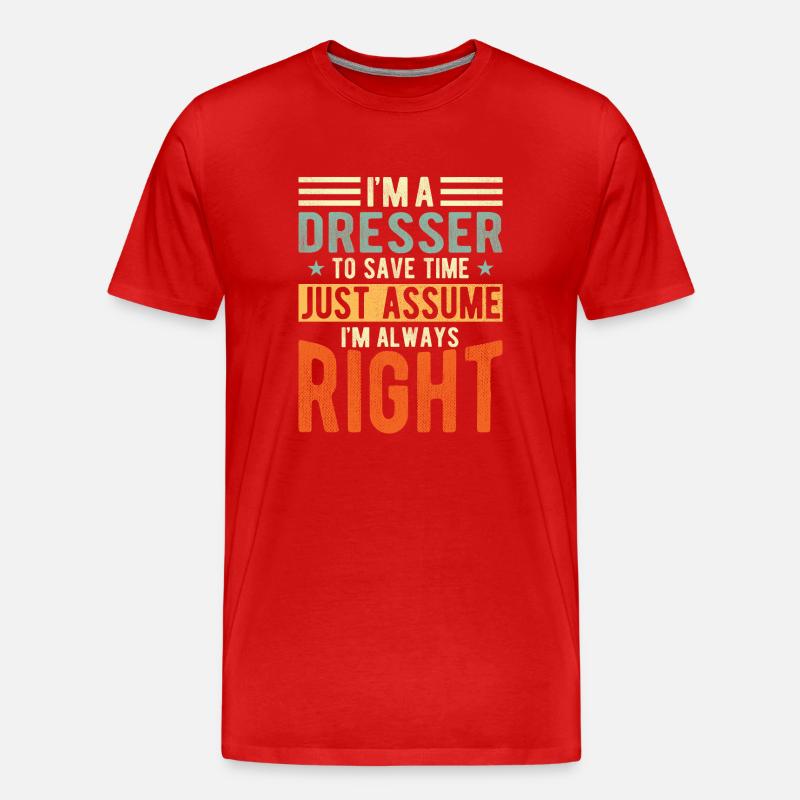 Kommode - Männer Premium Bio T-Shirt - Rot