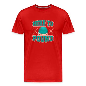 Cardio Drumming Pound Drum Sticks Fitness Class Gy - Männer Premium Bio T-Shirt - Rot - Vorne - Damien (186cm)