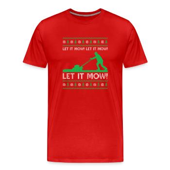 Affreuse tonte de Noël - Laissez-la tondre! Laissez-le tondre! Le - T-shirt bio Premium Homme - rouge - Devant - Damien (186cm)