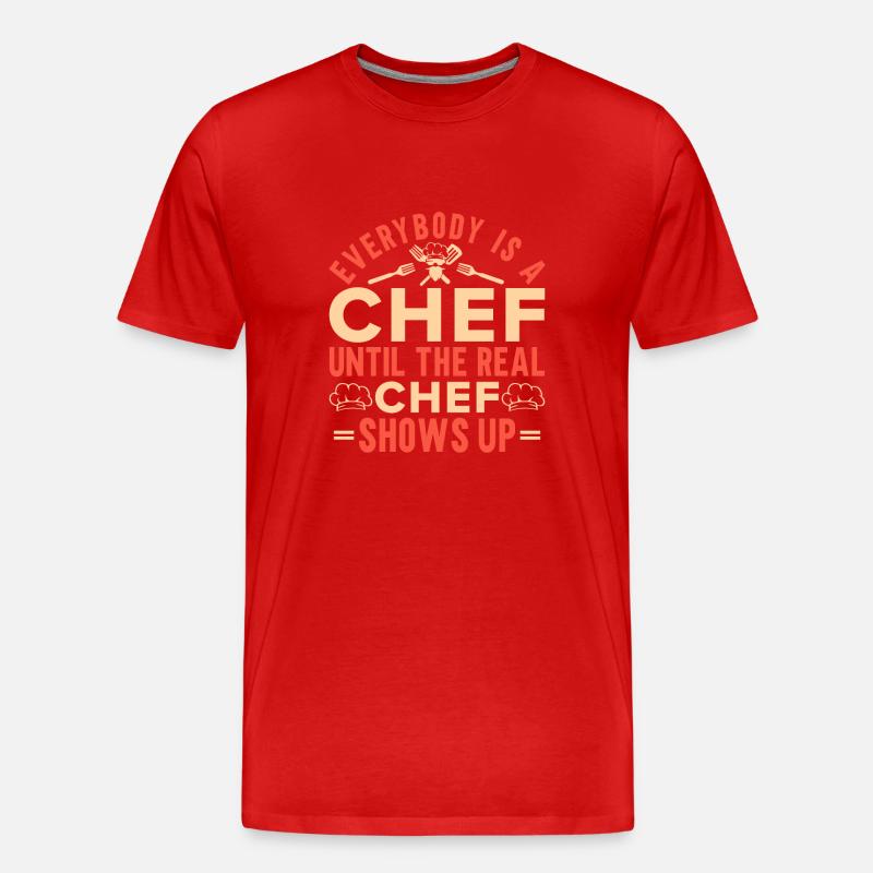 Küchenchef Spruch Geschenk Lustig Koch - Männer Premium Bio T-Shirt - Rot