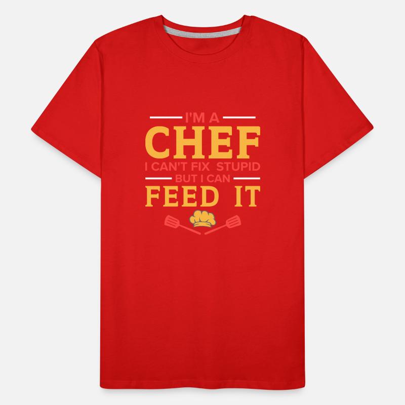 Küchenchef Spruch Geschenk Lustig Koch Männer Premium Bio T-Shirt