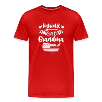 Patriotic American Grandmother US Patriot - Men's Premium Organic T-Shirt - red - Front - Damien (186cm)