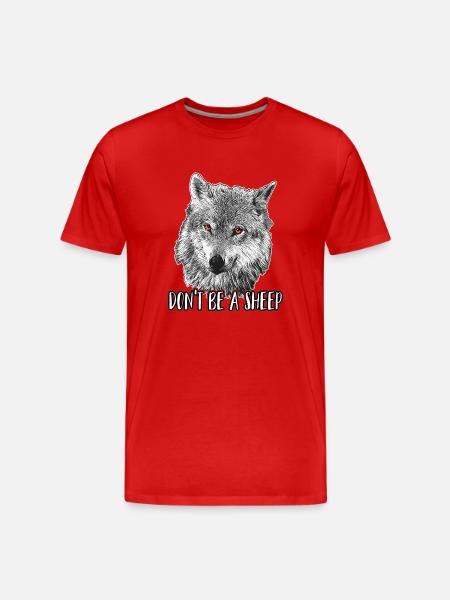 Don't be a sheep - Men's Premium Organic T-Shirt - red