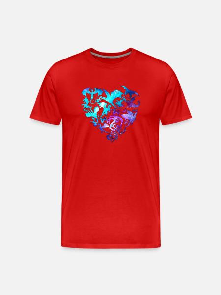 Dragon heart - Men's Premium Organic T-Shirt - red