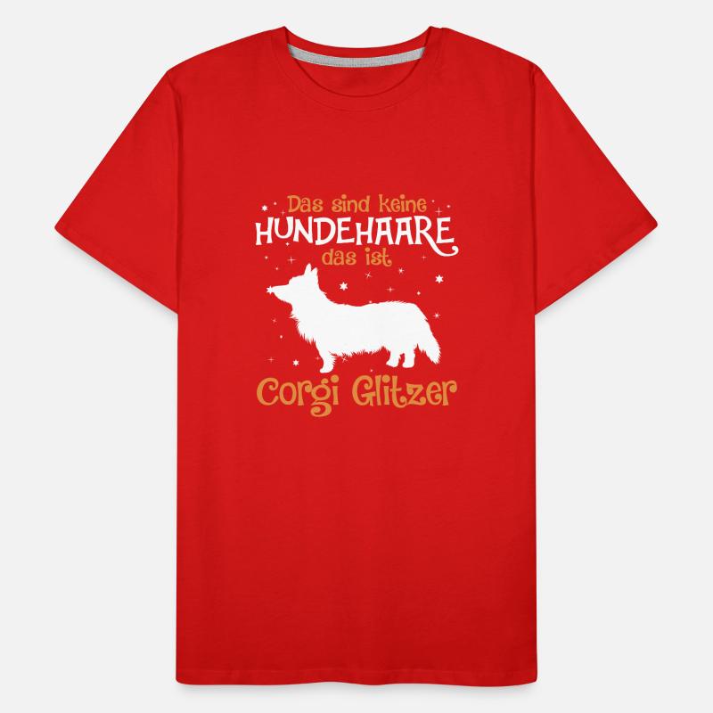 Corgi Geschenk Hunde Männer Premium Bio T-Shirt