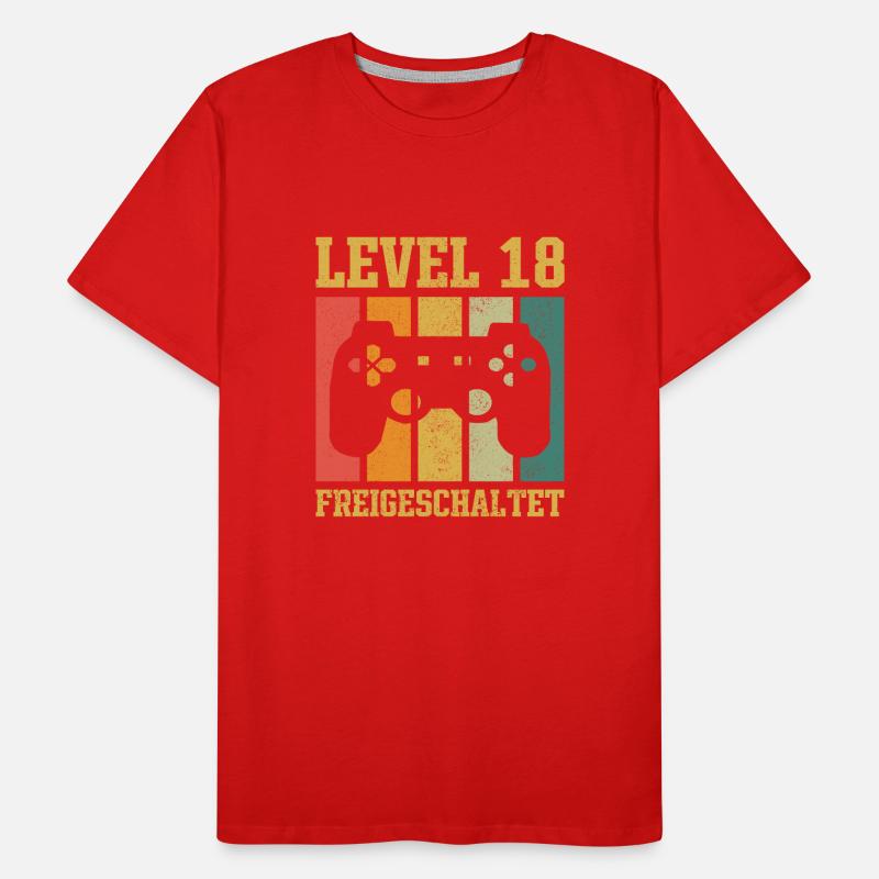 Level 18 freigeschaltet Männer Premium Bio T-Shirt