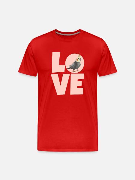 cockatiel cockatoo parrot bird gift - Men's Premium Organic T-Shirt - red