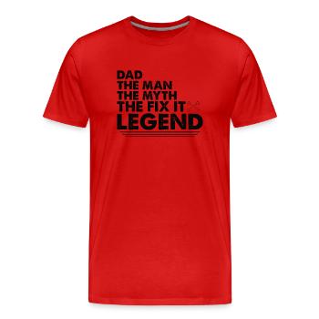 Père Bricoleur Bricoleur - T-shirt bio Premium Homme - rouge - Devant - Damien (186cm)