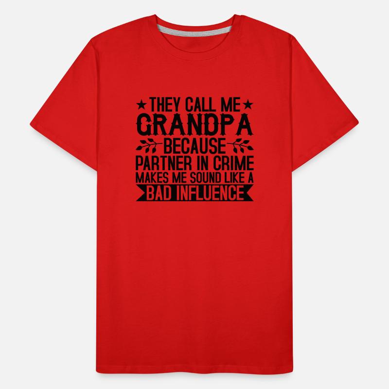Opa der schlechte Einfluss Männer Premium Bio T-Shirt
