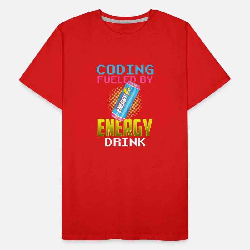 Programmation avec le code de codage Energydrinks Coder T-shirt bio Premium Homme