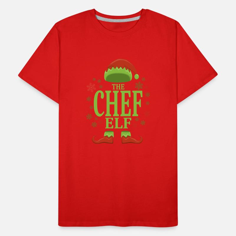 Chef Elfe de Noël T-shirt bio Premium Homme