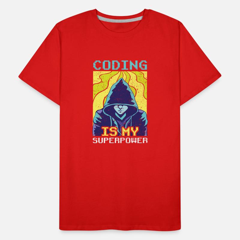 Le codage est mon programmeur codeur superpuissant T-shirt bio Premium Homme