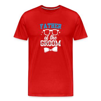 Fête de mariage du marié - T-shirt bio Premium Homme - rouge - Devant - Damien (186cm)