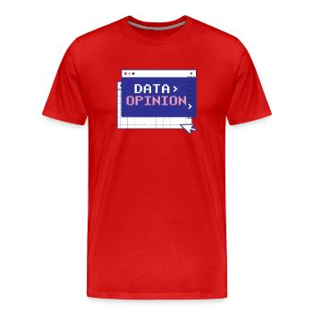 Code de > d’opinion de données Programmeur Programmeur - T-shirt bio Premium Homme - rouge - Devant - Damien (186cm)