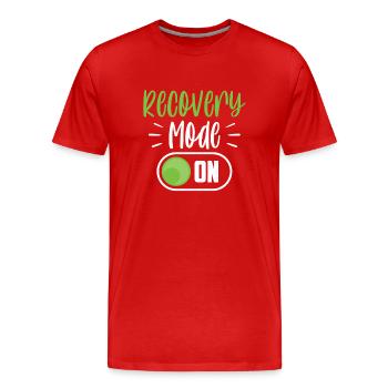 Erholung Modus Ein Erholen Überlebender Patient - Männer Premium Bio T-Shirt - Rot - Vorne - Damien (186cm)
