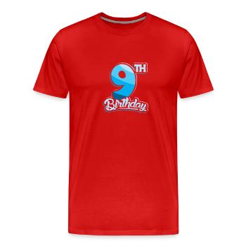 9th Birthday Kids Nine Birthday - Männer Premium Bio T-Shirt - Rot - Vorne - Damien (186cm)