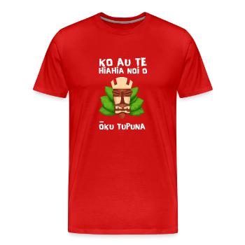 Maori Hei Tiki Tribal Tattoo Nouvelle-Zélande - T-shirt bio Premium Homme - rouge - Devant - Damien (186cm)