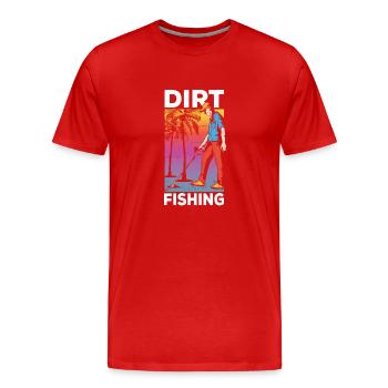 Dirt Fishing Détection de métaux Détection de métaux - T-shirt bio Premium Homme - rouge - Devant - Damien (186cm)